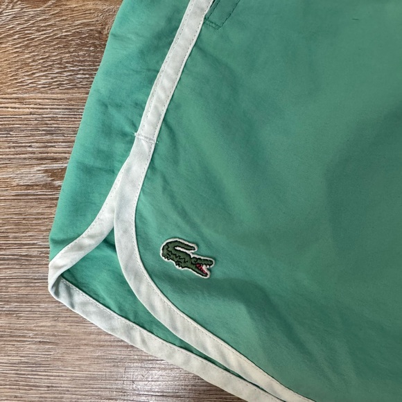 Lacoste Green Swim Trunks with Classic Athletic Trim - Picture 2 of 4